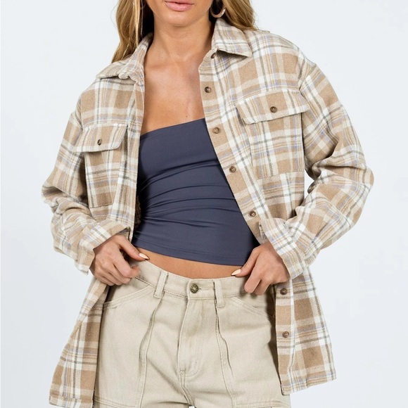 Princess Polly Mila Flannel Shirt - Picture 2 of 6